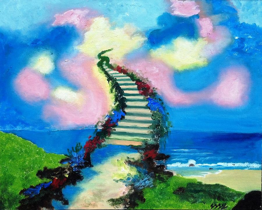 900x721 Stairway To Heaven Painting By Izzy Karriker - Izzy Painting