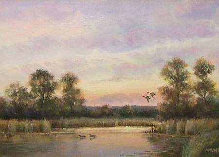 450x323 James J Allen, Signed, Oil, Inscribed Verso End - J Allen Oil Painting