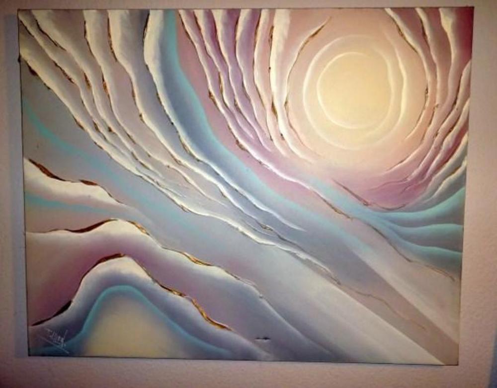 1000x781 Oil On Canvas Painting, Signed By Artist J. Allen, Approx 50w X - J Allen Oil Painting