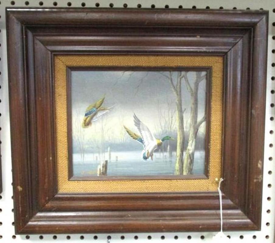 904x800 J. Allen Oil On Board In Frame - J Allen Oil Painting