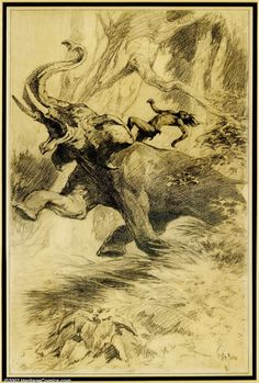 236x349 J. Allen St. John David Innes And Dian In Pellucidar - J Allen Painting