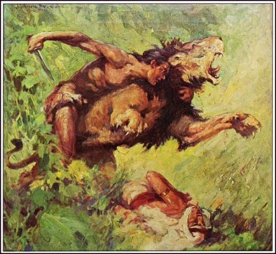 550x506 Tarzan By J Allen St. John The Geek Likes! - J Allen Painting