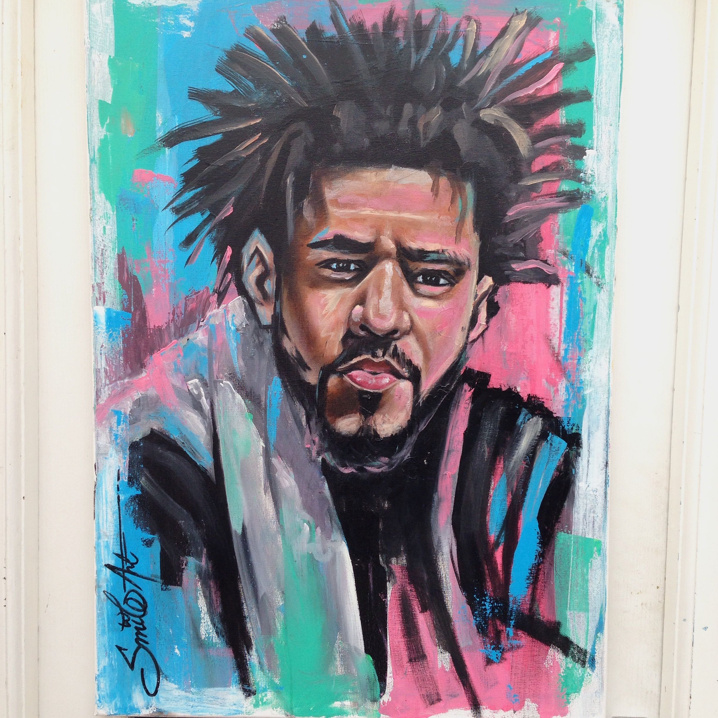 2448x2448 J.cole Painting Steemit - J Cole Painting