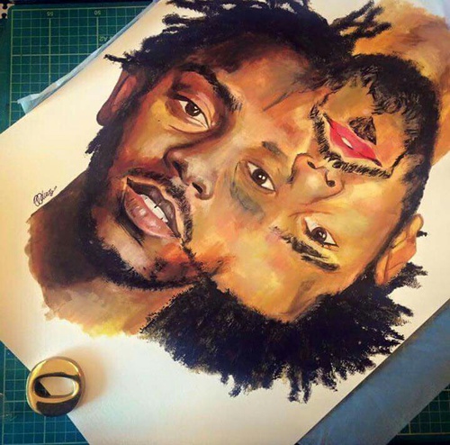 500x494 Kendrick Amp J. Cole. Shared By Toby Medlea On We Heart It - J Cole Painting