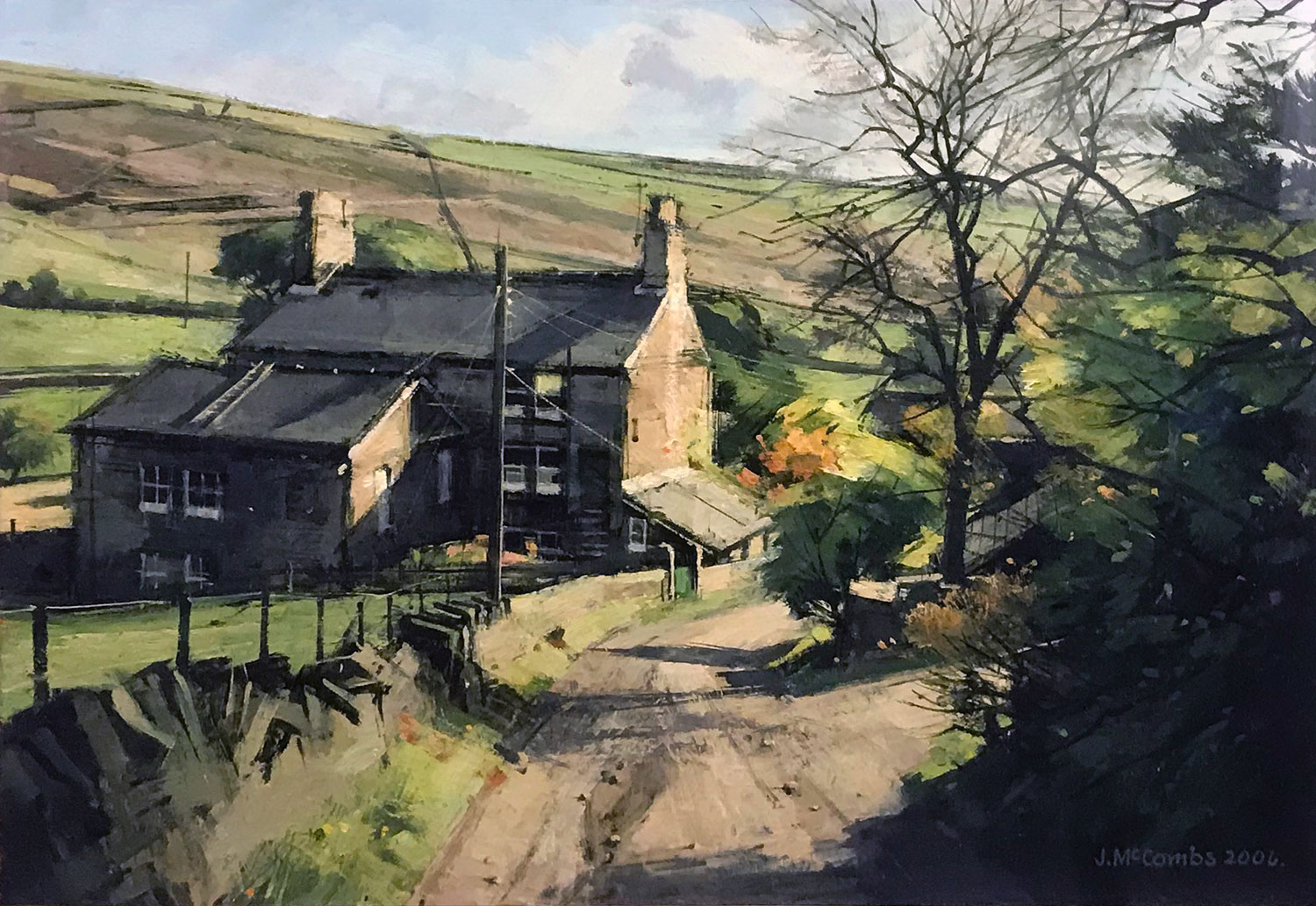 1500x1033 John Mccombs Morning Sunlight In Delph Original Painting For Sale - J Combs Painting