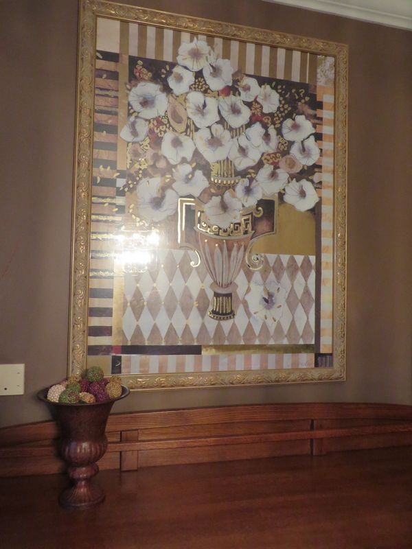 600x800 Modern Art Print Of Urn 1 By In Gold Frame - J Combs Painting