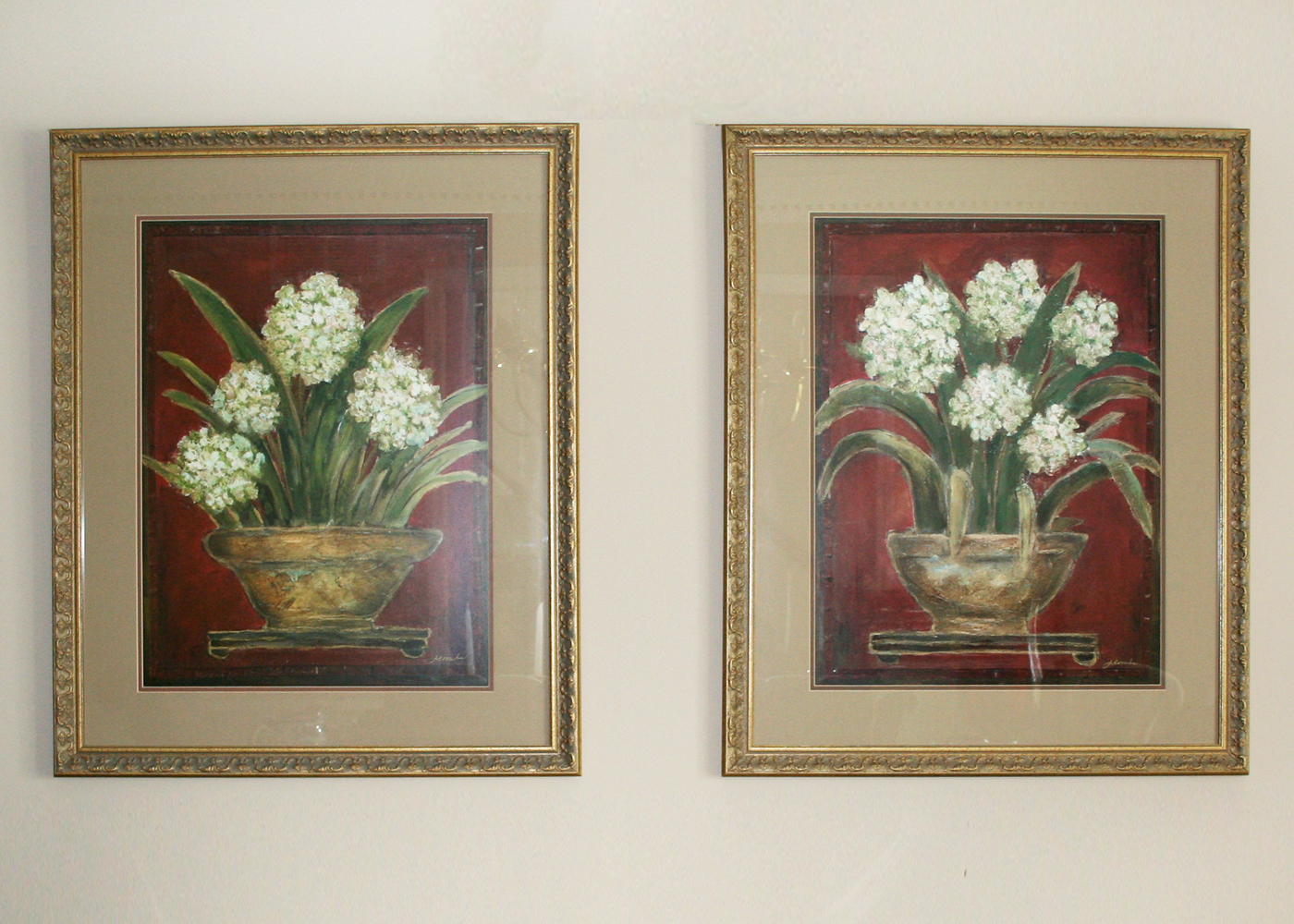 1400x1000 Pair Of Large J. Combs Framed Prints Ebth - J Combs Painting