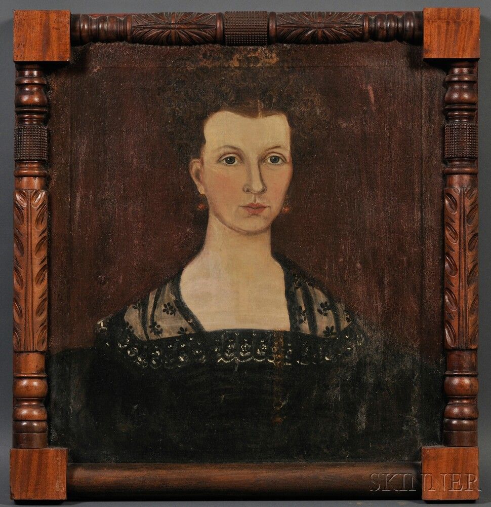 970x1000 Portrait Of An Elegantly Attired Woman With Tortoiseshell Comb - J Combs Painting
