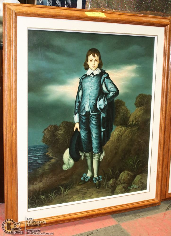 724x999 Signed J. Thomas Blueboy Painting Framed - J Thomas Painting