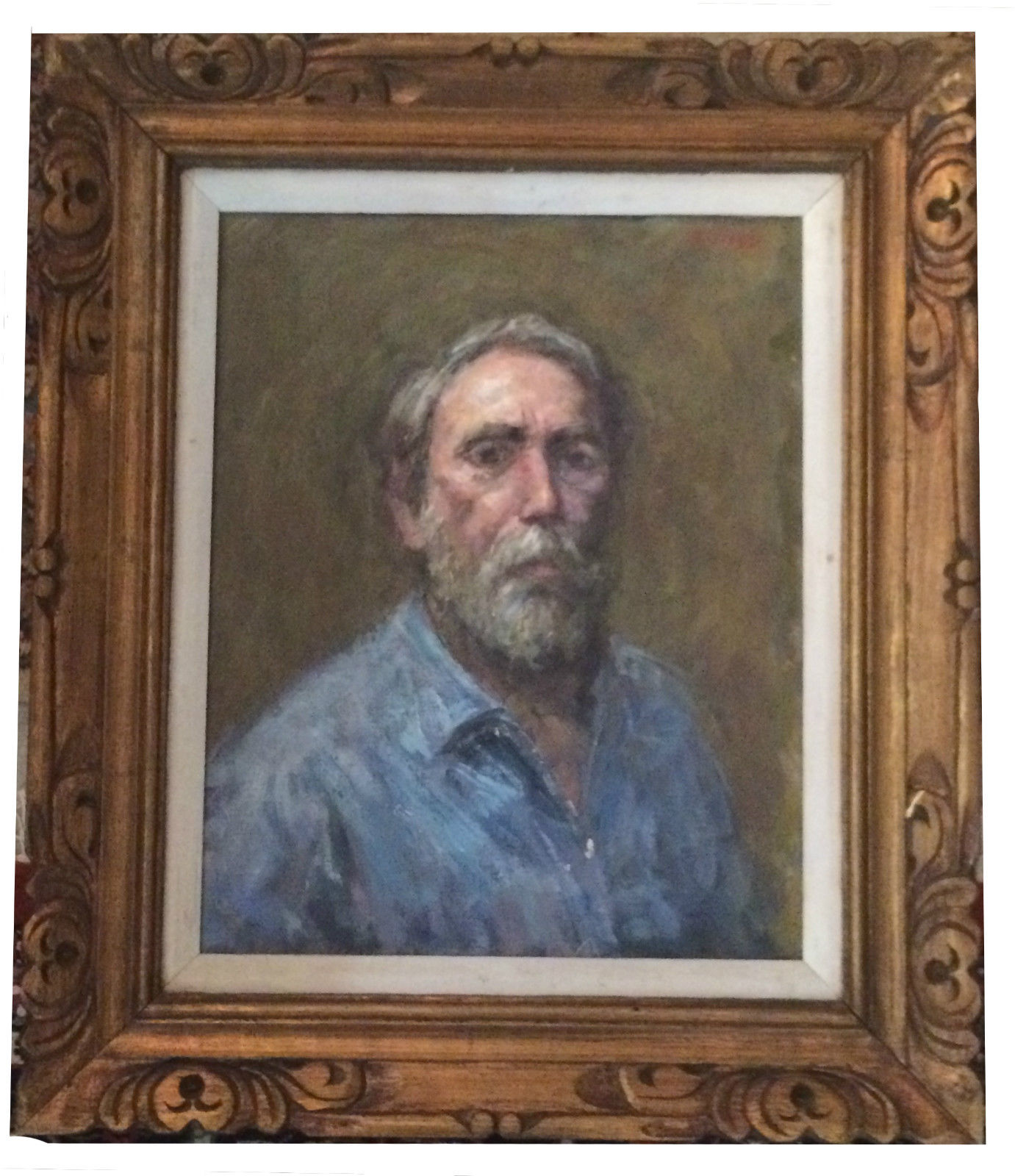 1381x1600 Thomas J. Strickland Self Portrait Oil Painting Modernism - J Thomas Painting
