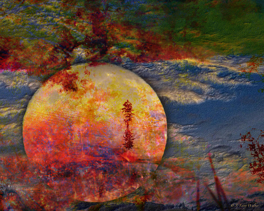 900x720 Another World Moon Abstract Digital Art By J Larry Walker - J Walker Painting