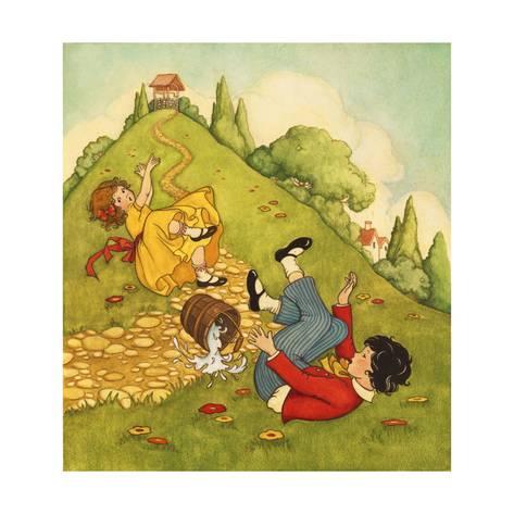 473x473 Jack And Jill Nursery Rhyme Poster - Jack And Jill Painting