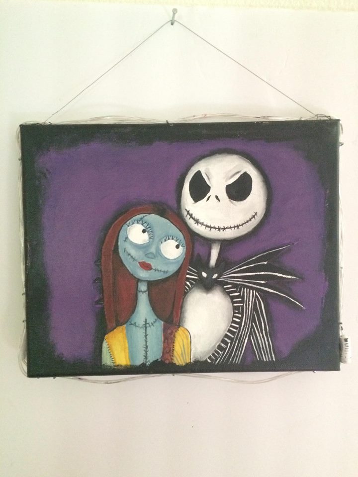 720x960 Jack And Sally (Acrylic Painting) By Fallenmayhem - Jack And Sally Painting