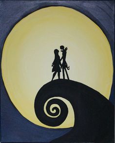 236x295 Spooky Owl 16x20 Acrylic Painting From Class - Jack And Sally Painting