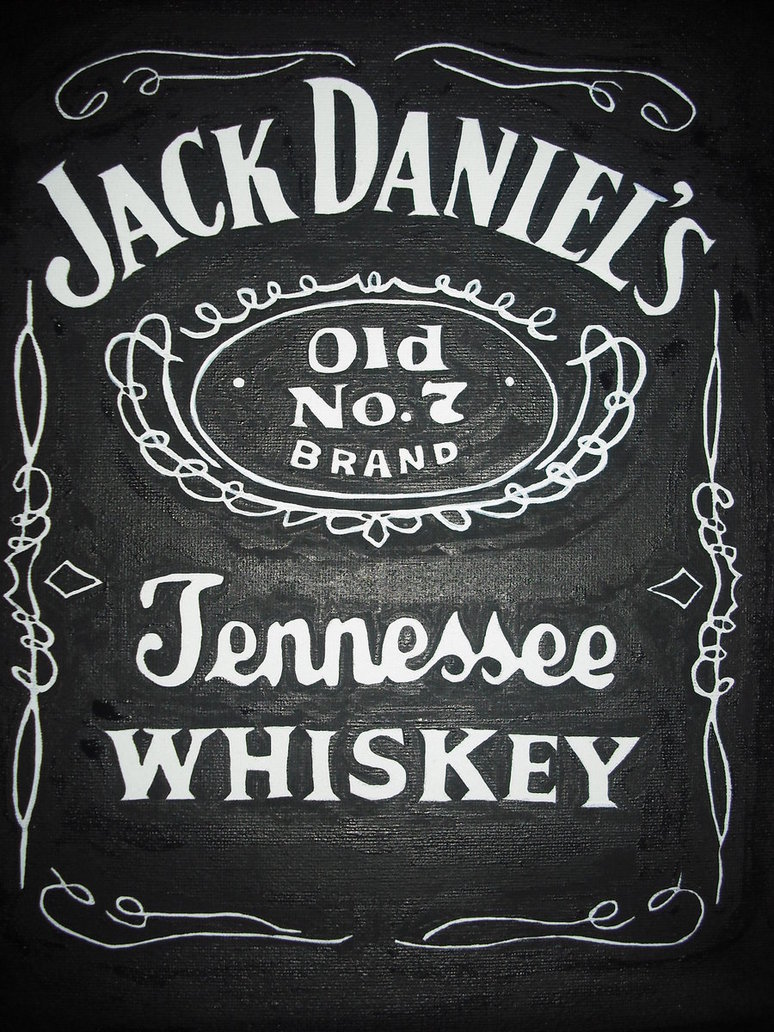 774x1032 Jack Daniel's Label Painting By Romantic Panda - Jack Daniels Painting