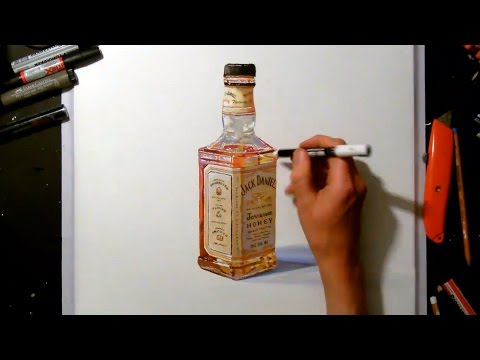 480x360 Jack Daniels Whisky Realistic Painting - Jack Daniels Painting