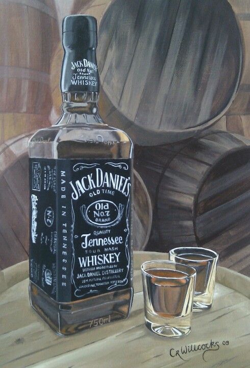 490x720 Acrylic Painting, Jack Daniel's My Sketchbook - Jack Daniels Painting