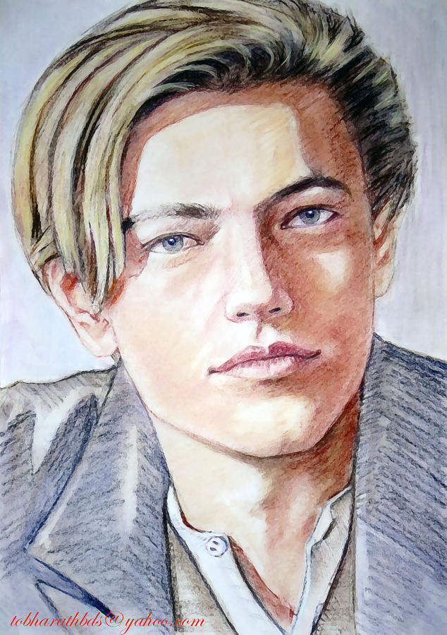 634x900 Jack Dawson .titanic Drawing By Bharath Reddy - Jack Dawson Painting