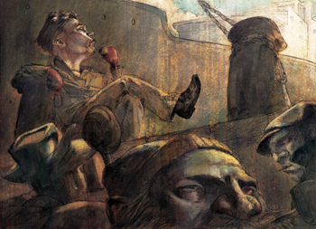 350x253 On The Wrong Foot - Jack Dempsey Painting