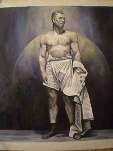 225x300 Commission Jack Dempsey Painting Not Photo Joe Louis Sugar Ray - Jack Dempsey Painting