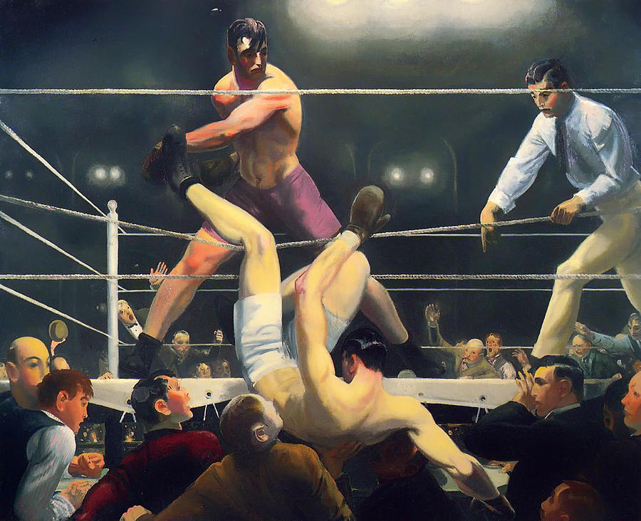 900x732 Dempsey And Firpo Painting By Mountain Dreams - Jack Dempsey Painting