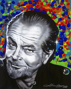 239x300 Jack Nicholson Paintings Fine Art America - Jack Nicholson Joker Painting