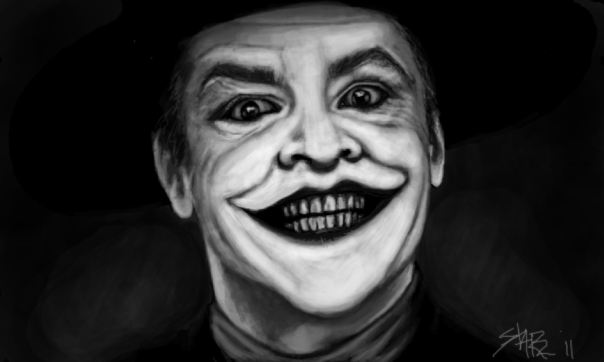 863x518 The Joker, Jack Nicholson By Starzshine - Jack Nicholson Joker Painting