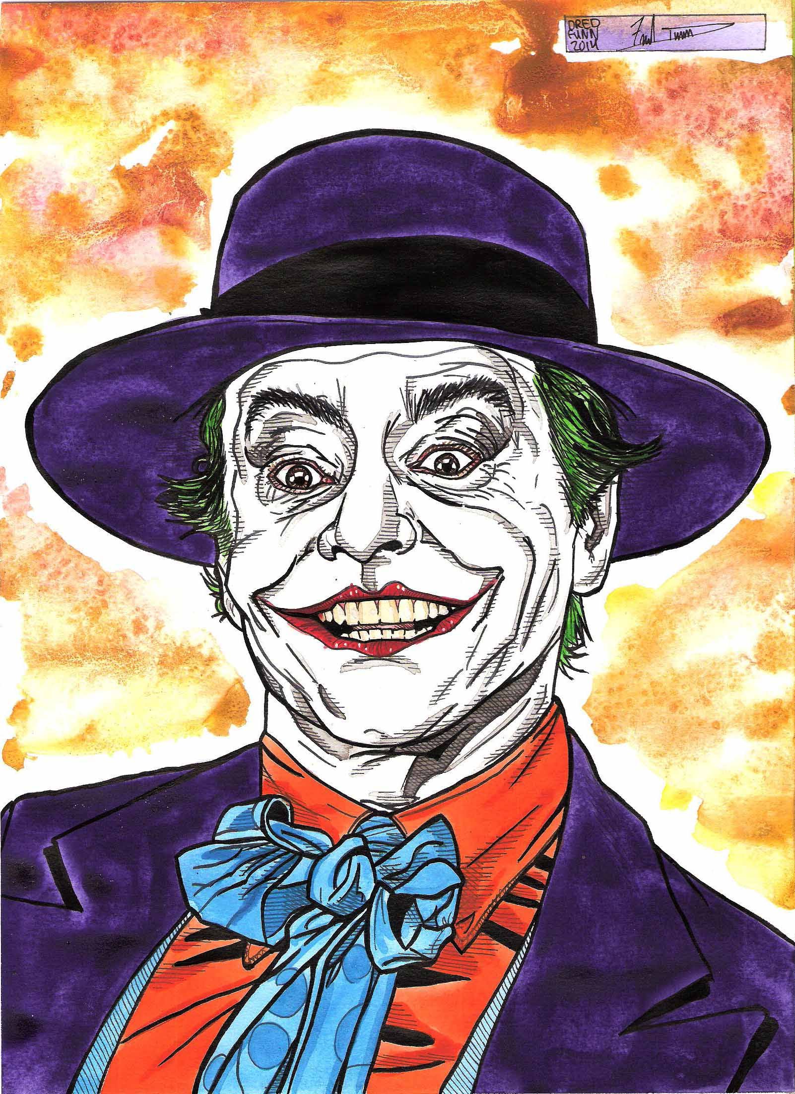 Jack Nicholson Joker Painting at PaintingValley.com | Explore ...