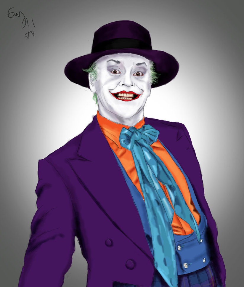 824x969 The Joker - Jack Nicholson Joker Painting