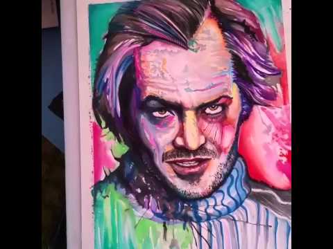 480x360 Amazing Watercolor Painting Of Jack Nicholson - Jack Nicholson Painting