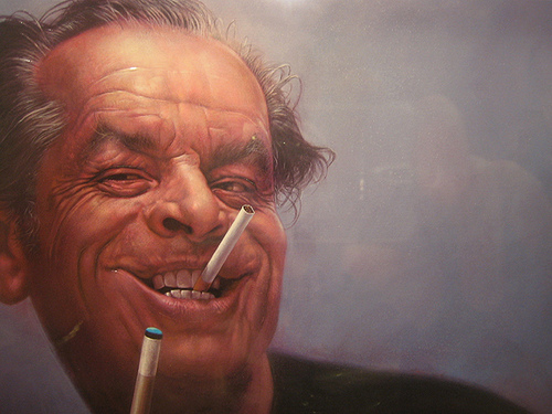 500x375 Painting Of Jack Nicholson Eric - Jack Nicholson Painting