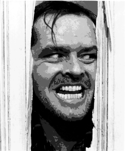 415x500 The Shining Jack Nicholson Paint By Number Kit - Jack Nicholson Painting