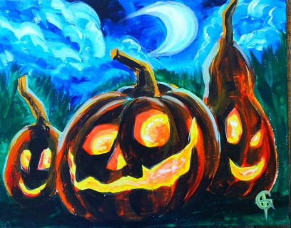 Jack O Lantern Painting at PaintingValley.com | Explore collection of ...