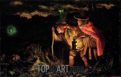 400x256 Jack O'Lantern Arthur Hughes Painting Reproduction 7435 Topofart - Jack O Lantern Painting