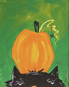 238x300 Jack O Lantern Paintings Fine Art America - Jack O Lantern Painting