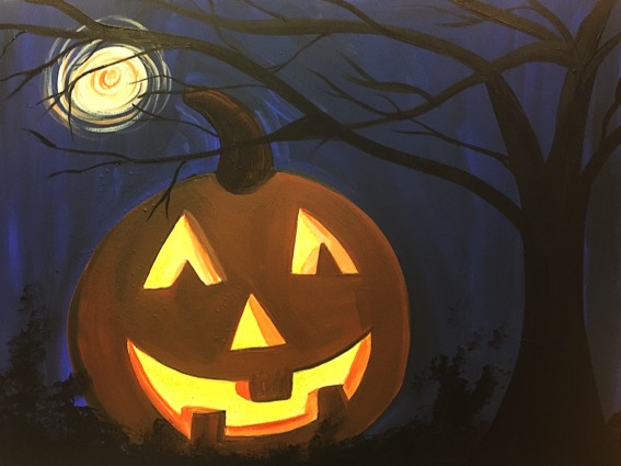 567x425 Glow Painting - Jack O Lantern Painting