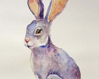 340x270 Jack Rabbit Painting Etsy - Jack Rabbit Painting