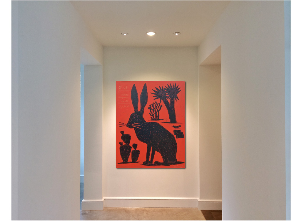 1000x750 Jon Flaming - Jack Rabbit Painting