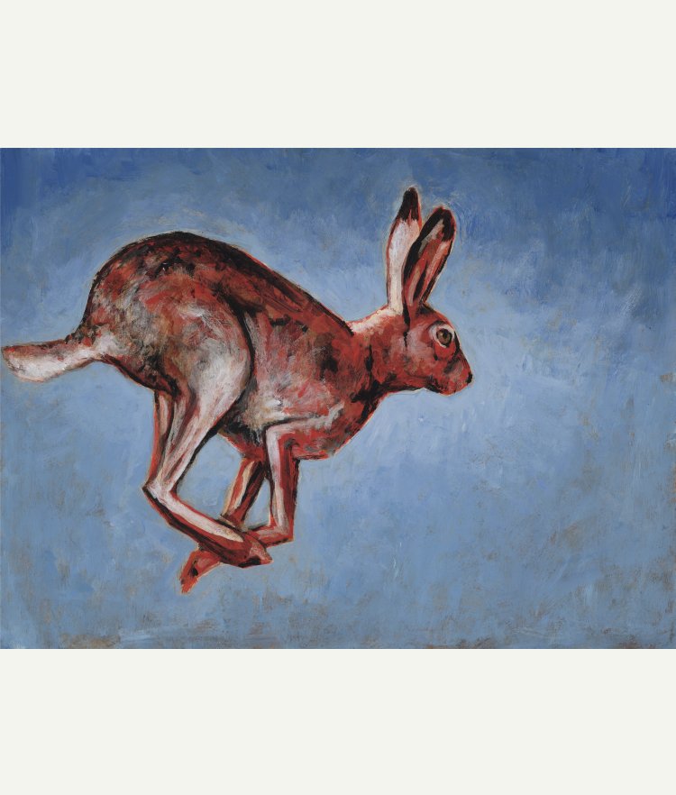 750x882 Main Gallery Rudi Cycling Art - Jack Rabbit Painting