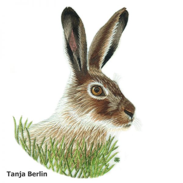 600x600 Needle Painting Jack Rabbit - Jack Rabbit Painting