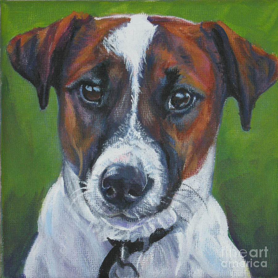 900x900 Jack Russell Terrier Painting By Lee Ann Shepard - Jack Russell Painting