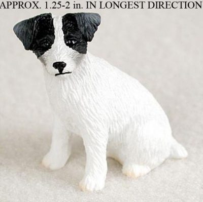 400x399 Jack Russell Terrier Mini Hand Painted Figurine Blackwhite Rough - Jack Russell Terrier Painting