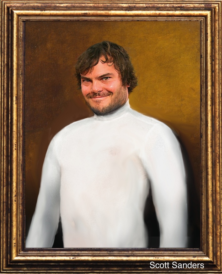 713x878 Jack Black By Cautionstudio - Jack Sanders Painting