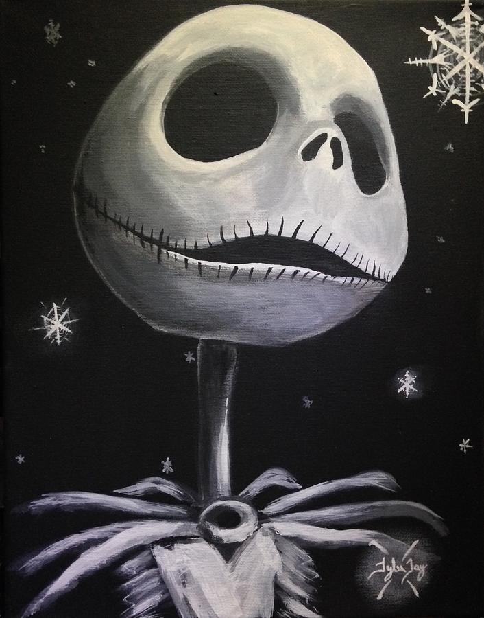 706x900 Jack Skellington Painting By Tyler Haddox - Jack Skellington Acrylic Painting