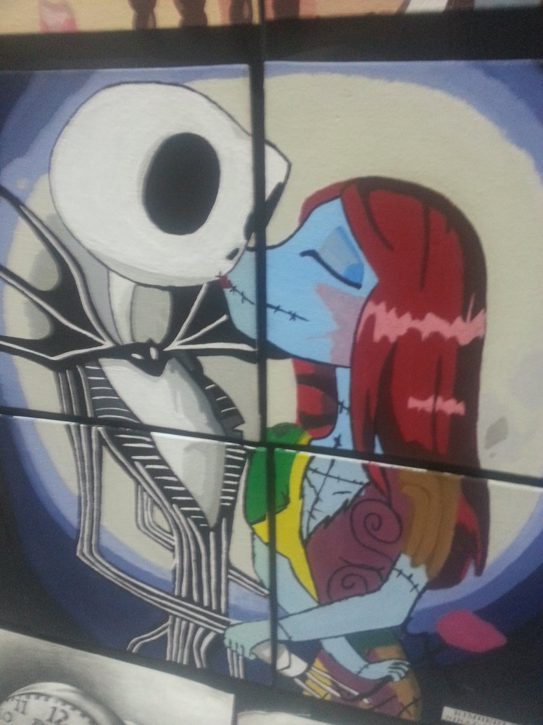 774x1032 Jack Skellington And Sally By Kingdomheartsloves - Jack Skellington And Sally Painting