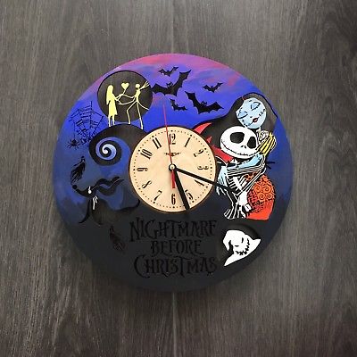 400x400 Painted Nightmare Before Christmas Jack Skellington Sally Wooden - Jack Skellington And Sally Painting
