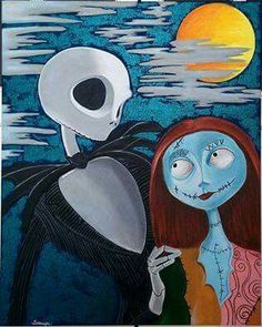 236x295 Pin By Marjorie Loarca On Pantalla - Jack Skellington And Sally Painting