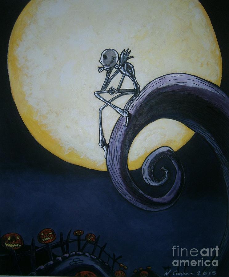 744x900 Jack Skellington Painting By Neal Crossan - Jack Skellington Painting