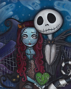 240x300 Nightmare Before Christmas Paintings Fine Art America - Jack Skellington Painting