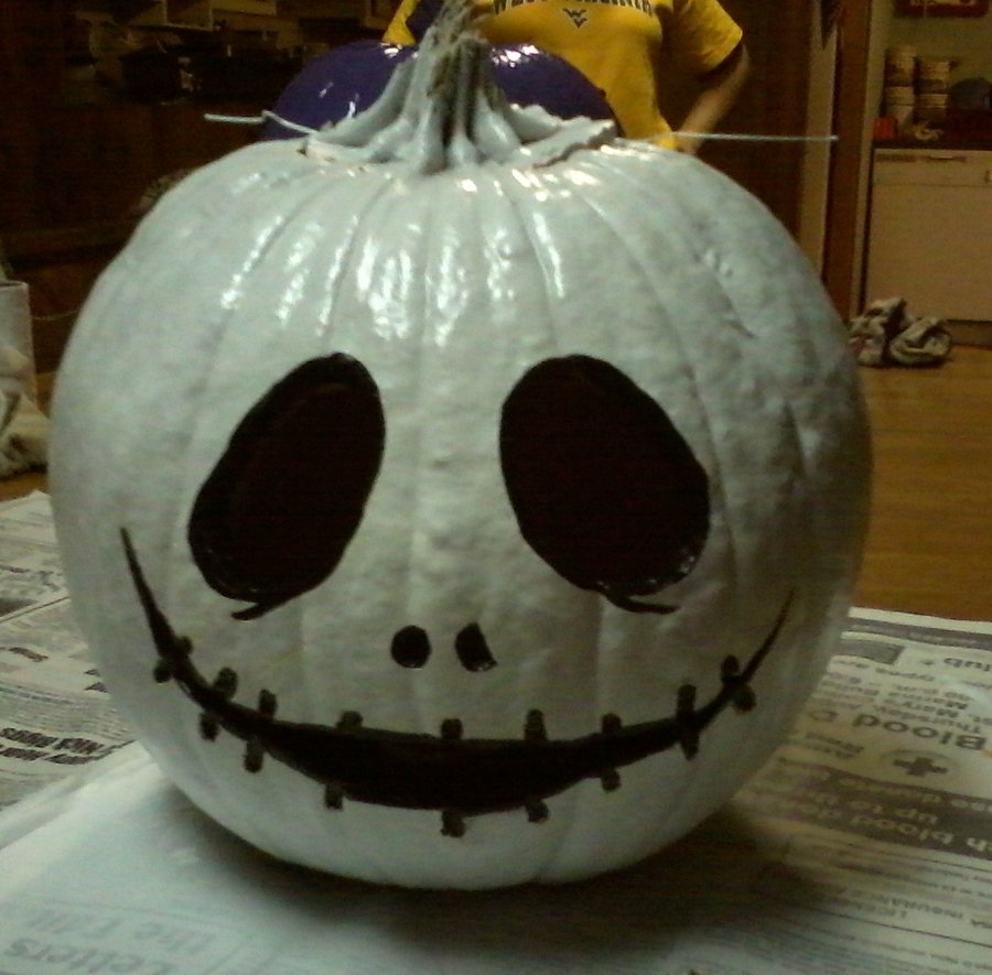 900x885 Jack Skellington Pumpkin! By Beefie Red - Jack Skellington Pumpkin Painting